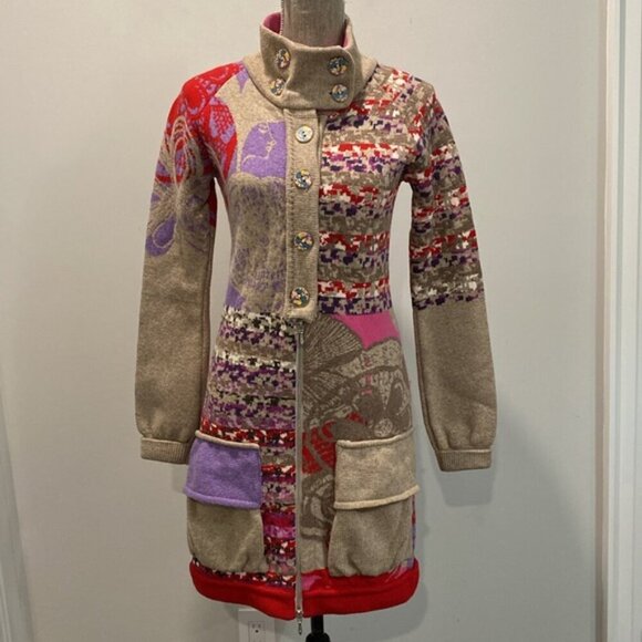 Kooi Knitwear Knit Jacket Wool colorful - Picture 5 of 16